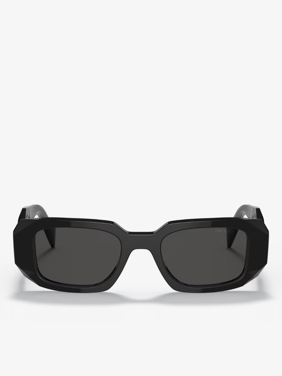 Prada Accessories - Prada Black Faceted Geometric Sunglasses for Men